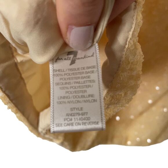 7 For All Mankind Holiday Sleeveless Sequin Blouse‎ - Picture 2 of 6